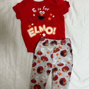 Elmo Red Baby Two-Piece Set